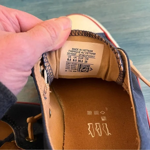 Converse Chuck Taylor All Star Navy Sneakers with Red Trim - Picture 7 of 9